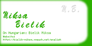 miksa bielik business card